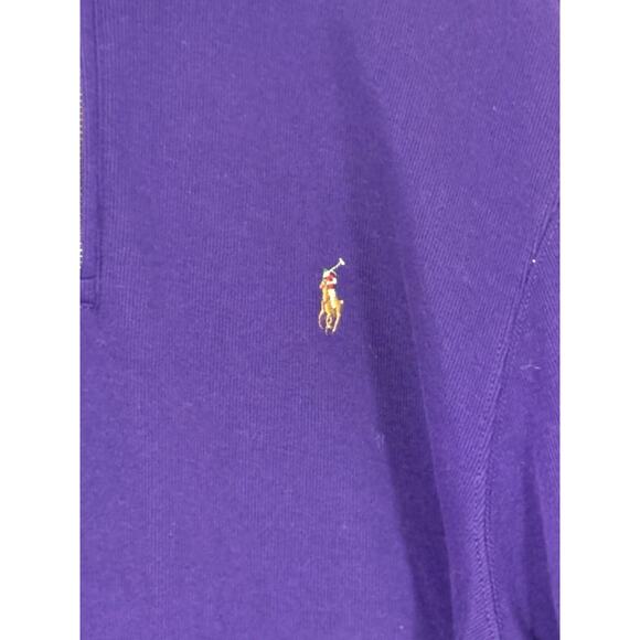 Polo Ralph Lauren Estate Rib 1/4 Zip Pullover Sweatshirt Purple Men’s Large - Picture 3 of 9